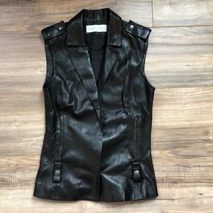 Kevork Kiledjian lamb leather vest size 34